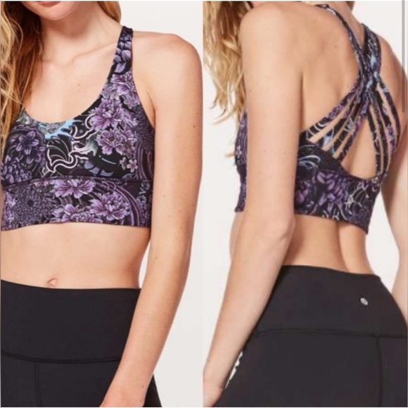 Lululemon Free To Be Moved Bra in Memoir Multi Purple Size 6 - Picture 1 of 5
